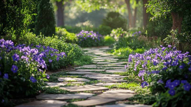 Amenagement paysager : sublimez vos espaces avec les pervenches en jardin